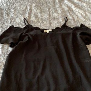 Off shoulder flowy black shirt